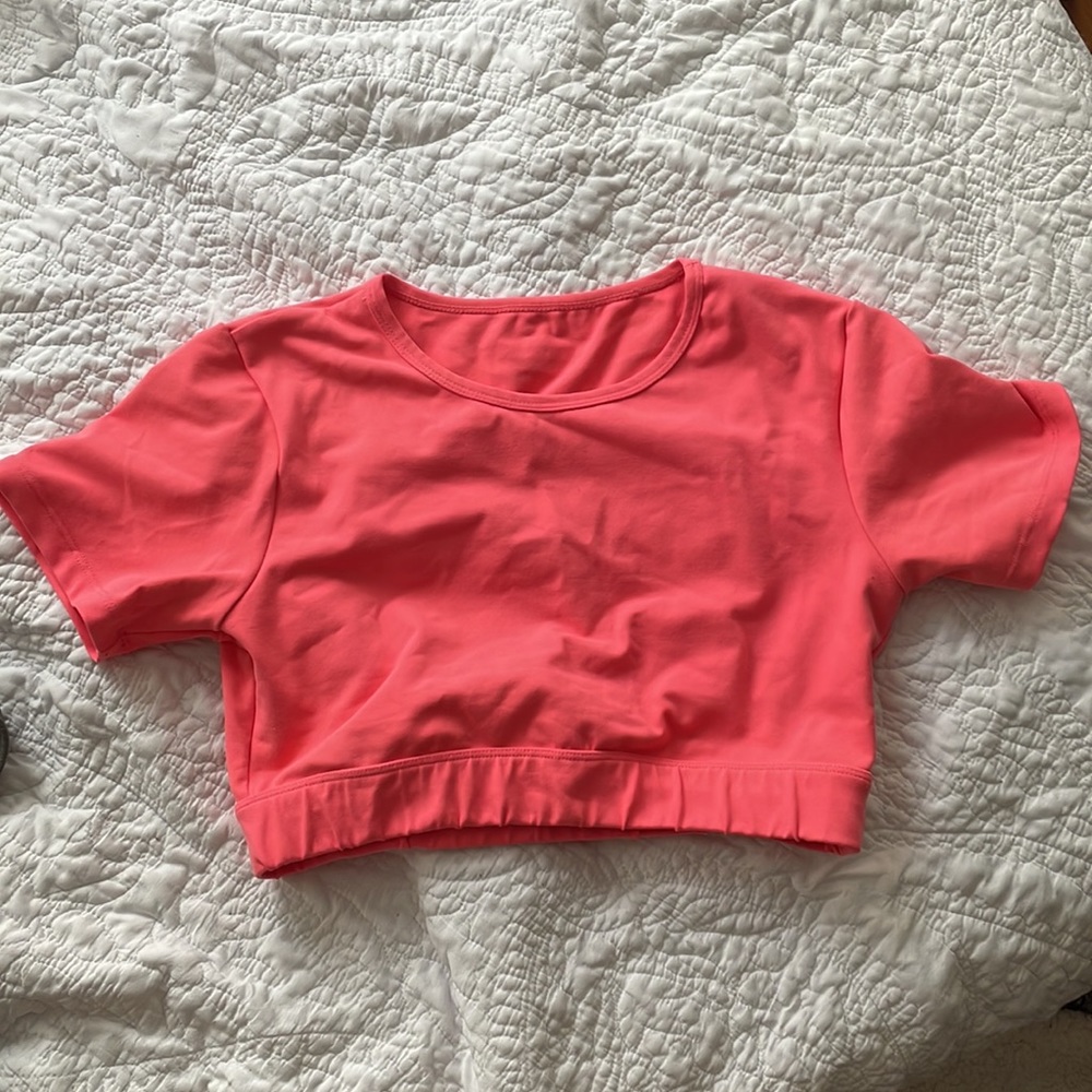 NVGTN hot pink open back top